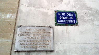 9, rue des Grand Augustins, París y Picasso. Pronto se dirá de vosotros lo que decís ahora de nosotros: ¡murieron!