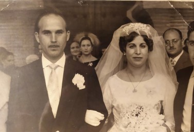 Miguel y Luisa el día de su boda, 9 de noviembre de 1959.